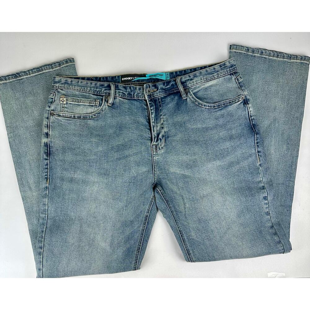 Hooey x Rock & Roll Denim 42x36 Revolver Straight Leg Slim Fit Light Wash Jeans